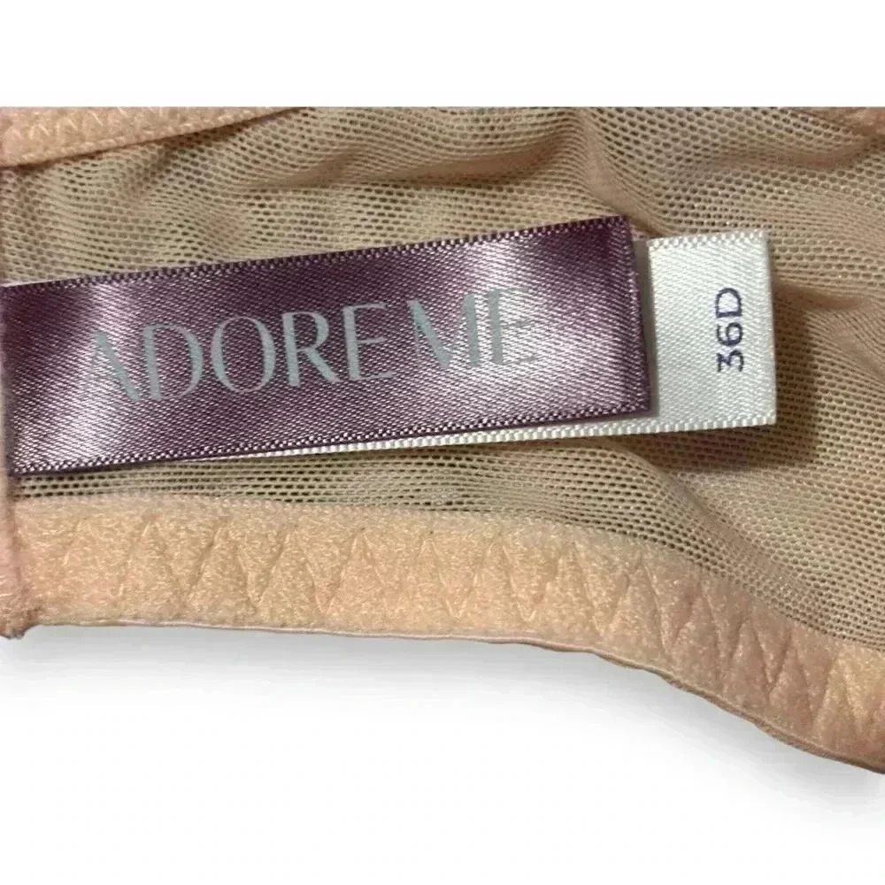 Adore Me 36D Peachy Keen Marcella Lace Contour Demi Underwire Supportive Bra - Picture 8 of 14
